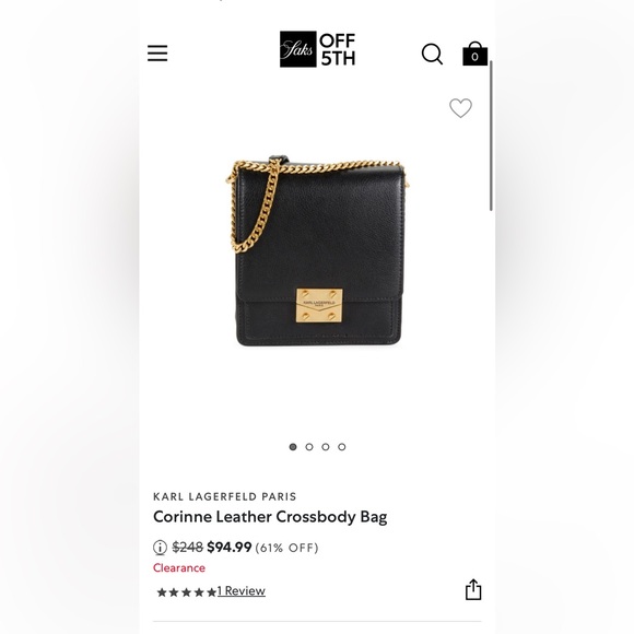 KARL LAGERFELD PARIS Corinne Leather Crossbody Bag - Picture 8 of 9